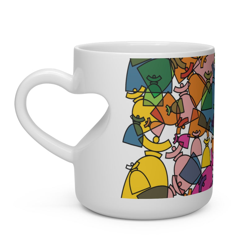 La boutique Narbero, le mug Dolores "Mosaic " en forme de Cœur.