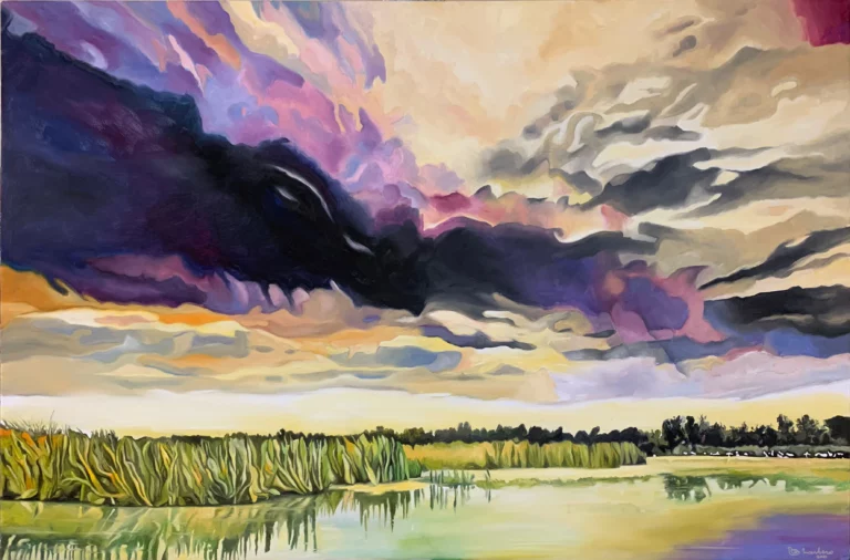 Peinture ciel de camargueBéziers