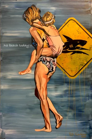 Tableau Collection arrêts de bus #13 "No beach today"