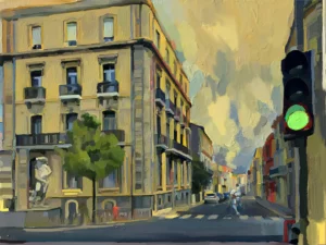 Tableau Esquisse Avenue du 22 Août