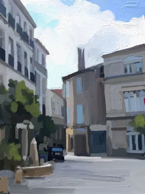 Tableau BéziersPlace Pierre Lavabre