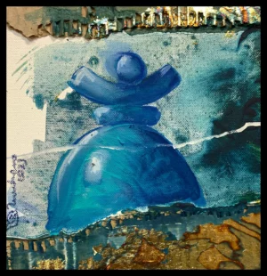 Tableau Dolroes "la bleue carton"