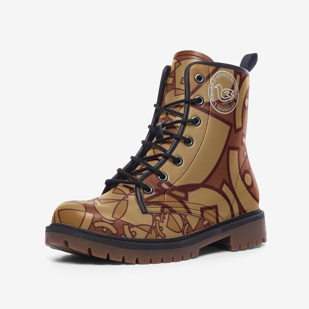 Boots en cuir Dolores - Brown Mosaic