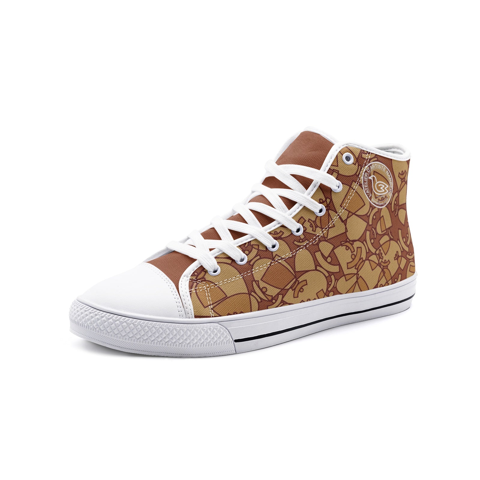 Baskets hautes unisexe Dolores - Brown Mosaic